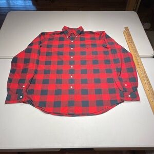Ralph Lauren Red and Black Buffalo Plaid Button-Down Shirt